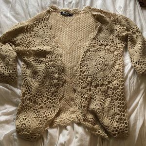 Crochet cotton sweater